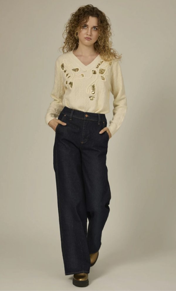 Ψηλόμεσο τζιν wide leg - Image 1