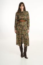 Σεμιζιέ φόρεμα εμπριμέ