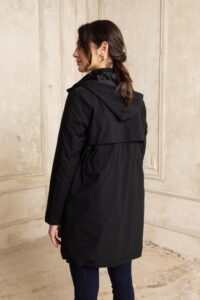 Jacket αδιάβροχο με κουκούλα μαύρο - Image 2