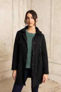 Jacket αδιάβροχο με κουκούλα μαύρο