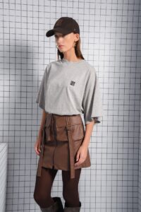 MOMENTUM MINI SKIRT BROwN