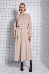 PLAN MIDI SKIRT BEIGE - Image 3