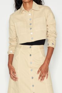 DENIM CREW CROP JACKET - Image 5
