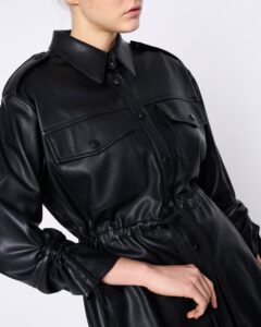 FAUX LEATHER SHIRT