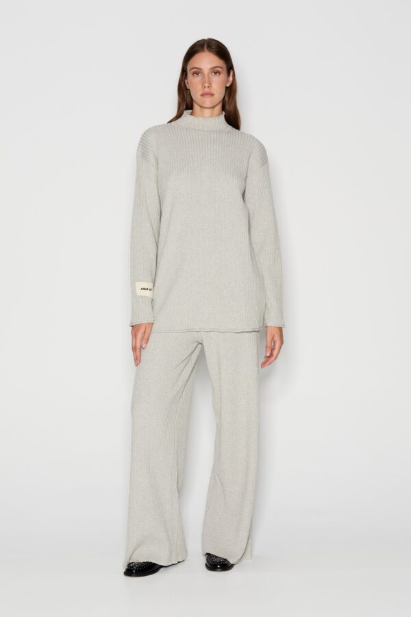TAGLINES KNITTED TROUSERS grey - Image 6