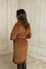 Κοτλέ ημίπαλτο με γουνάκι εσωτερικά ταμπά - Image 6