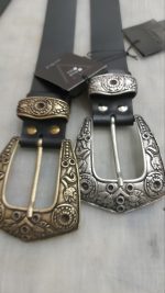 Cybella leather belt bronze