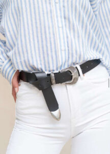 Korina leather belt nickel