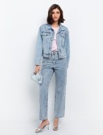 Ankle length τζιν με πέτρες & strass