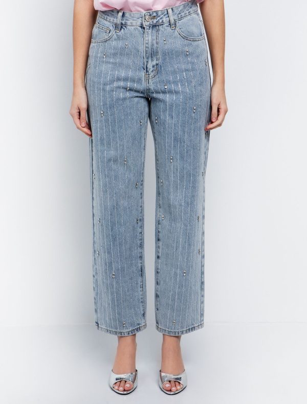 Ankle length τζιν με πέτρες & strass - Image 2
