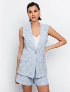 Tweed γιλέκο lurex