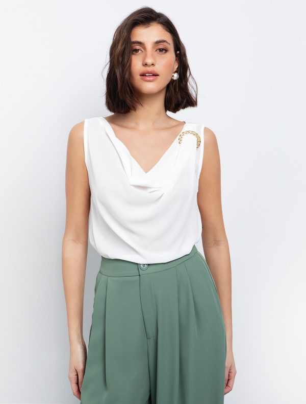 Ντραπέ τοπ με κρίκο - Image 1