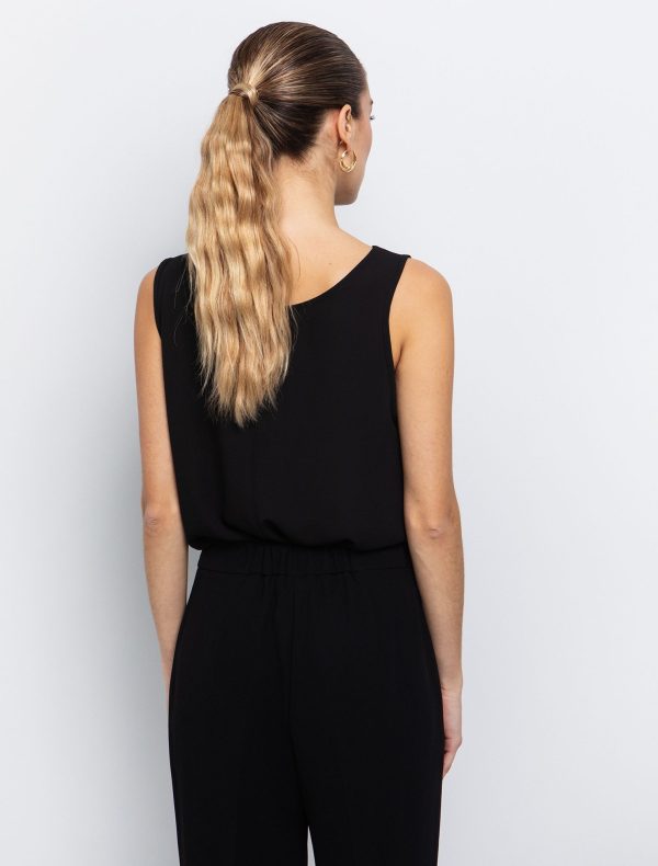 Ντραπέ τοπ με κρίκο black - Image 2