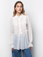 Πουκάμισο με crochet δαντέλα