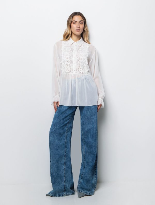 Πουκάμισο με crochet δαντέλα - Image 2