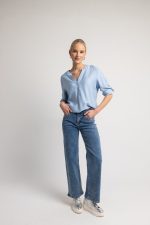 Παντελόνι τζιν με στρας μπλε