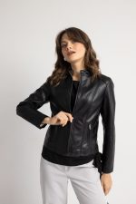 Jacket δερματίνη κοντό μαύρο