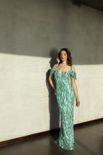 Φόρεμα με κρόσσι παγιέτα μέντα - Image 3