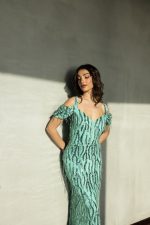 Φόρεμα με κρόσσι παγιέτα μέντα