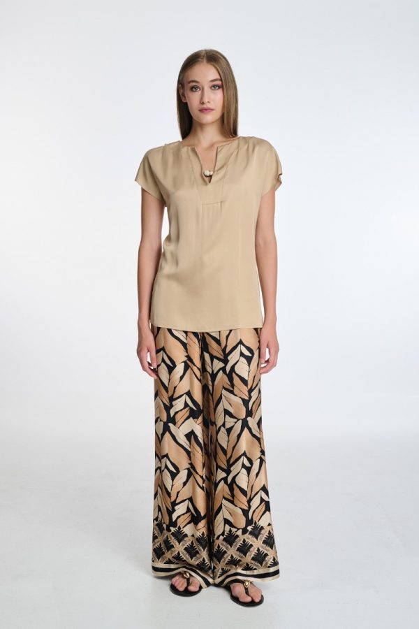 IMG_8788 Παντελόνα εμπριμέ σατέν - Image 1