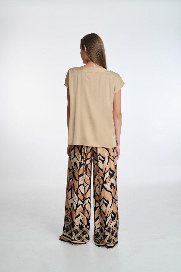 Παντελόνα εμπριμέ σατέν - Image 2