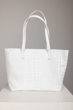NELLY TOTEBAG (white croco  genuine leather)