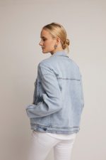 Jean jacket με κουμπιά γαλάζιο - Image 3