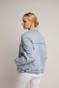Jean jacket με κουμπιά γαλάζιο - Image 3