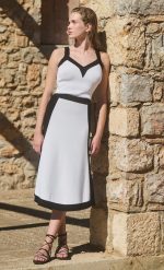 Σετ νήμα φούστα τοπ άσπρο μαύρο