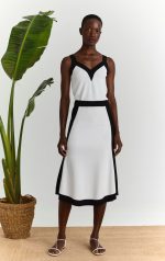 Σετ νήμα φούστα τοπ άσπρο μαύρο - Image 2