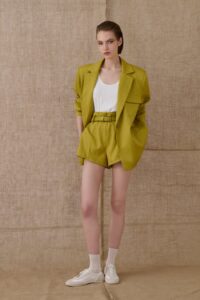 Striped Blazer in Lime Green - Image 2