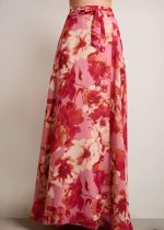 Σετ Εμπριμέ μπλούζα αμάνικη με Μακριά φούστα εμπριμέ - Image 3