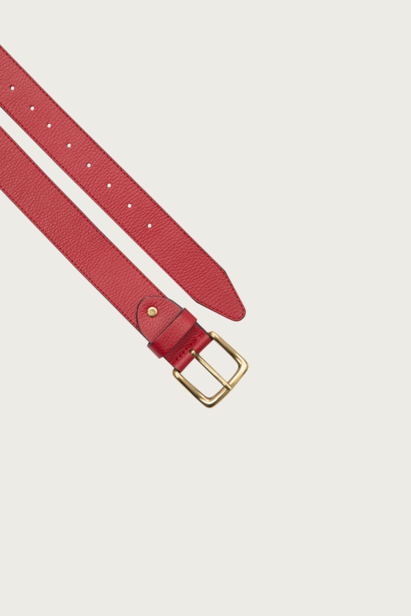 Sanguine Red Leather Belt - Image 3