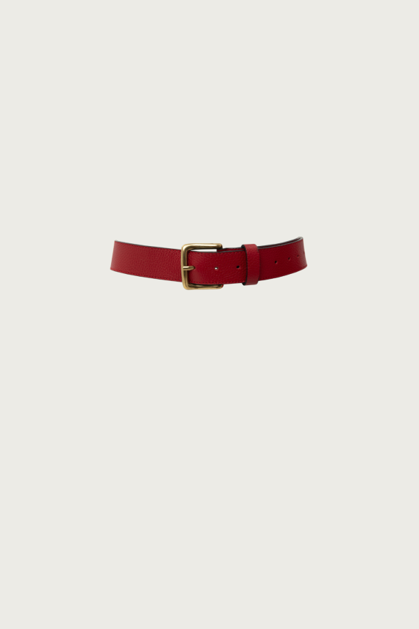 Sanguine Red Leather Belt - Image 1
