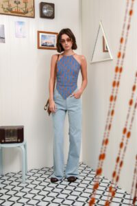 CHILL ISLAND KNITTED TOP Blue and brown - Image 2