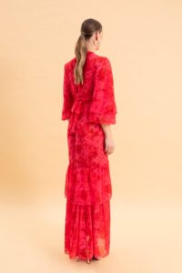 RUBY ROSE KIMONO DRESS WITH RUFFLES - Image 2
