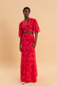 Σετ ruby MAXI WRAP SKIRT with wrap top - Image 3