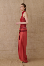 Sanguine Red Double-Belted Pants - Image 2