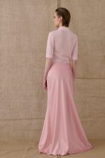 Dusty Pink Satin Mermaid Skirt - Image 2