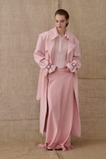 Dusty Pink Satin Mermaid Skirt - Image 3