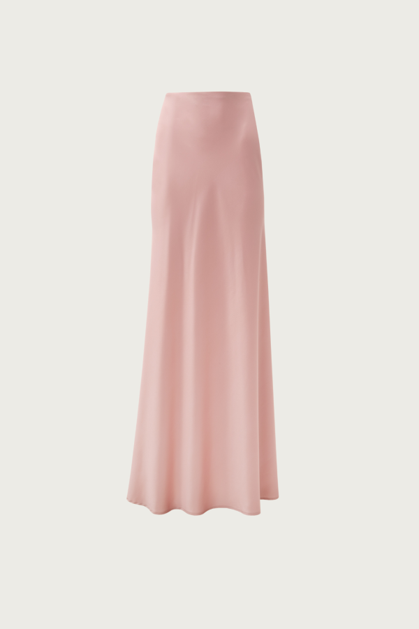 Dusty Pink Satin Mermaid Skirt - Image 5