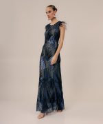 Φόρεμα μαξι παγέτα φτερά