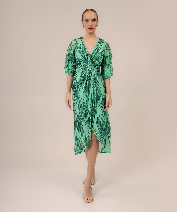 Παγιέτα κρόσια φόρεμα κρουαζέ μίντι - Image 2