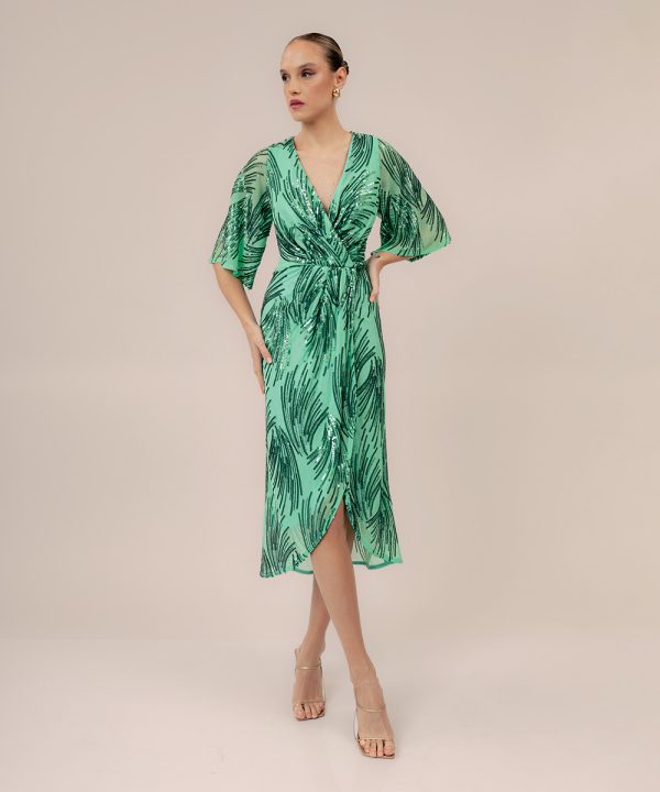 Παγιέτα κρόσια φόρεμα κρουαζέ μίντι - Image 1