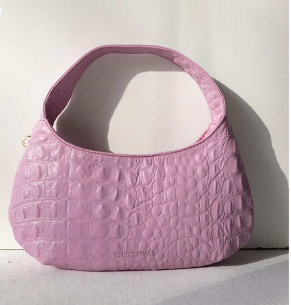 CANDY MINI (pink croco genuine leather- - Image 1