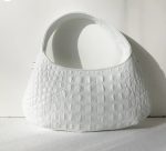 CANDY MINI (white  croco genuine leather-
