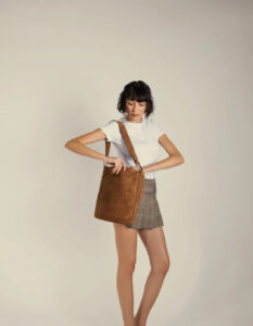 SANDRA BUCKETBAG (camel suede genuine leather) - Image 2