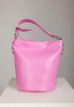 SANDRA BUCKETBAG (hot pink dolaro genuine leather)