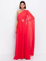 One shoulder φόρεμα με αγκράφα - Image 3