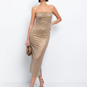 Strapless φόρεμα με στρας